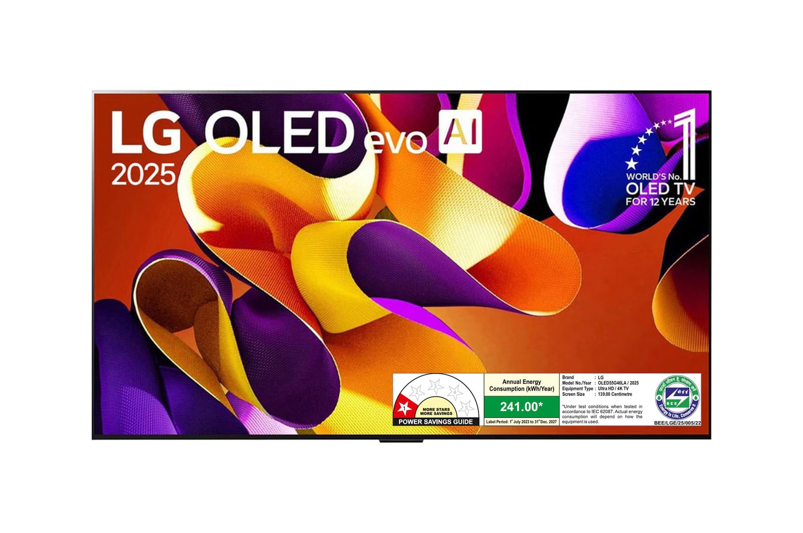 LG OLED55G46LA OLED front view