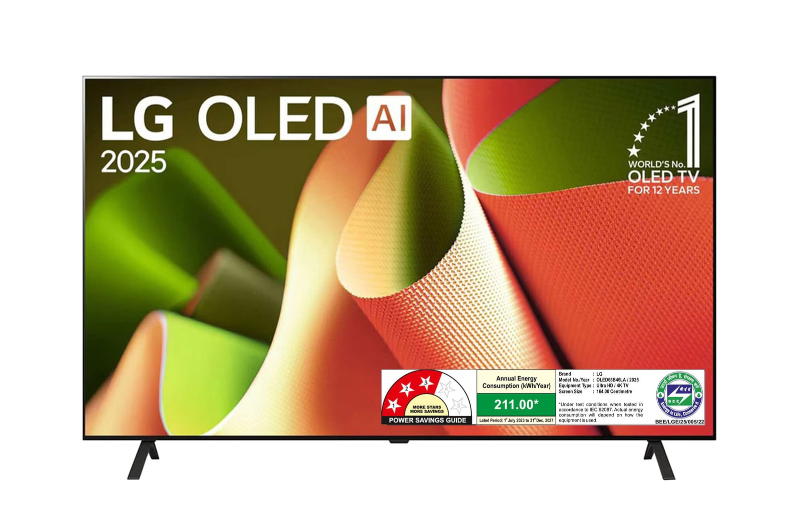 LG OLED65B46LA OLED front view