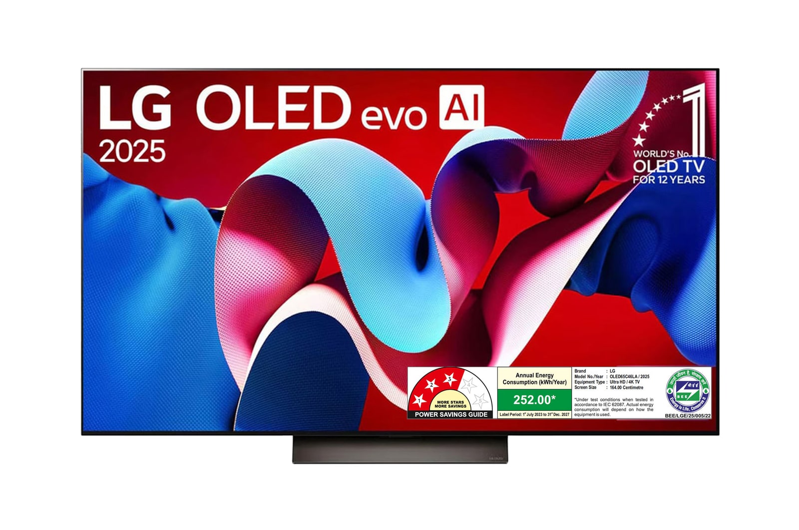 LG OLED65C46LA OLED front view