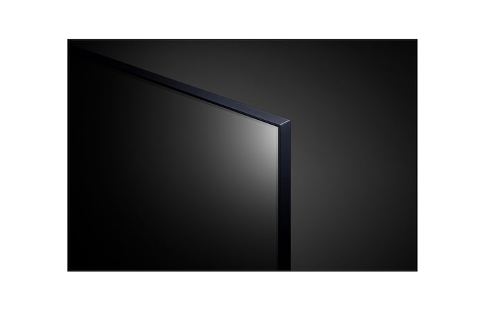 Close-up of the top edge of LG UHD TV, UT80