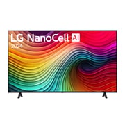 Front view of LG NanoCell TV, NANO80