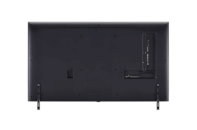 Rear view of LG QNED TV, QNED80