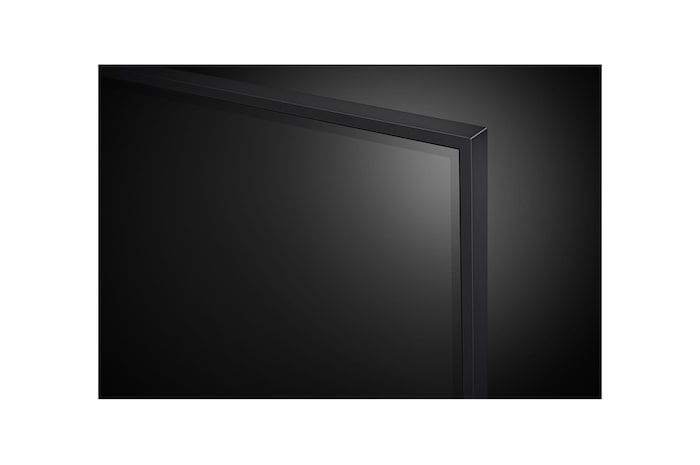 Close-up of the top edge of LG UHD TV, UT90