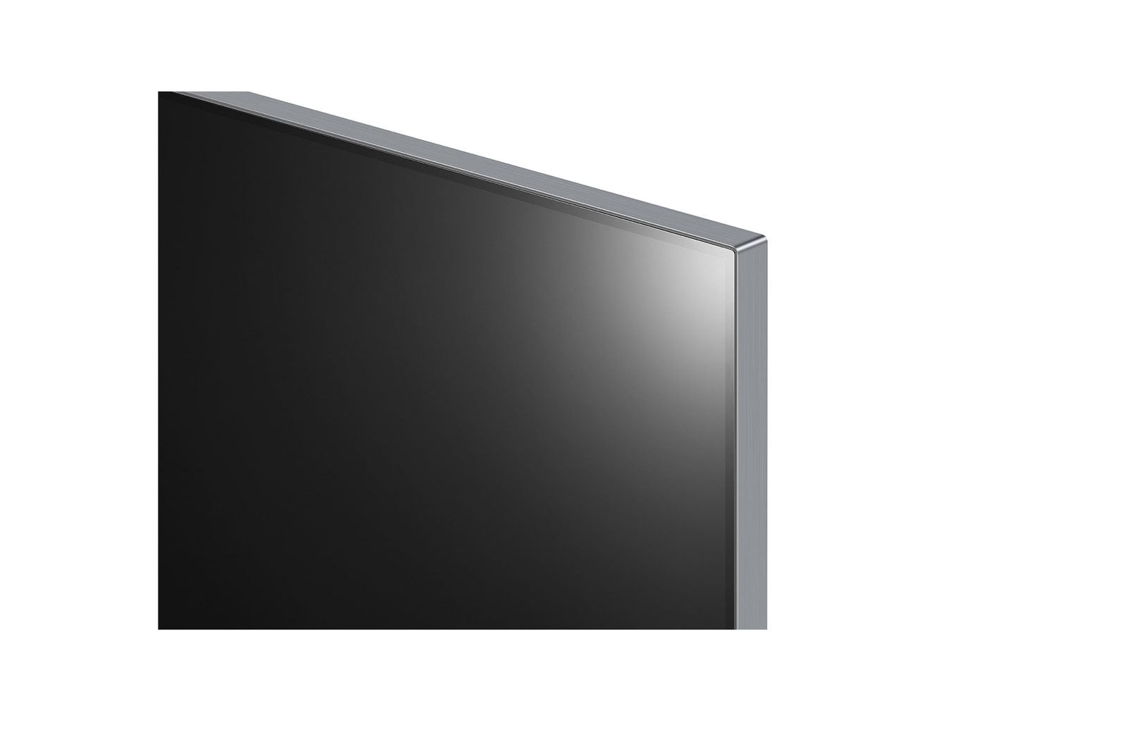 Close-up image of LG OLED evo TV, OLED G4 showing the ultra-slim top edge