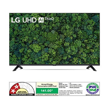 LG 108cm (43) UHD (UT7300) Smart TV with α5 AI Processor 4K Gen7, Game Optimizer & Dashboard with Filmmaker Mode 2025, 43UT73006LA