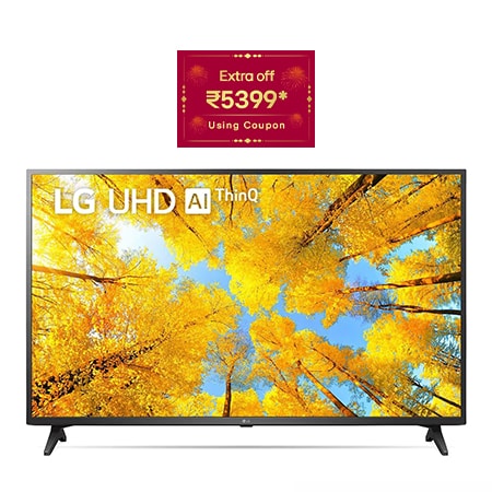 LG 139 cm (55) UHD TV (UQ75) with Alpha5 Gen 5 AI Processor 4K, Active HDR,  Game Dashboard & Optimizer - 55UQ7550PSF | LG IN