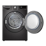 LG DHV09SAB dryer with the door opened to the Left
