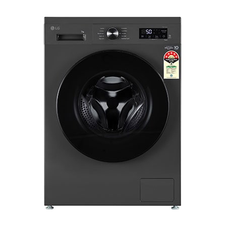 

LG 7KG Front Load Washing Machine, Inverter Direct Drive, Middle Black - FHB1207Z4M