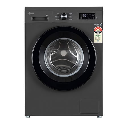 

LG 8KG Front Load Washing Machine, Inverter Direct Drive, Middle Black - FHB1208Z2M