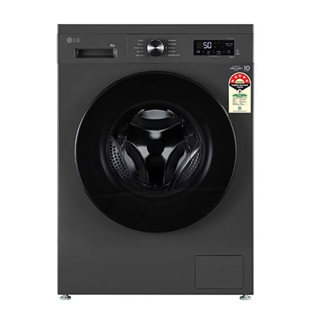 

LG 8KG Front Load Washing Machine, Inveter Direct Drive, Middle Black - FHB1208Z4M