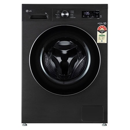 

LG 9KG Front Load Washing Machine, Inverter Direct Drive, Platinum Black - FHB1209Z4B