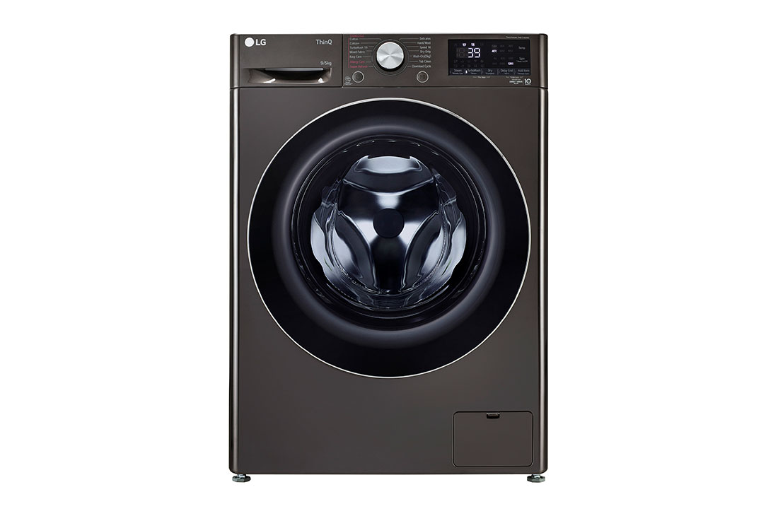 LG FHD0905STB front loading washing machine front view