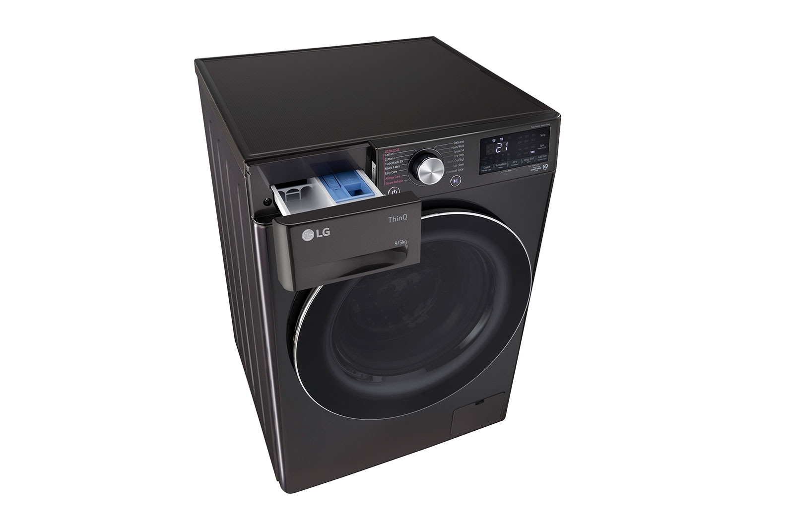 LG 9/5Kg Front Load Washer Dryer, AI Direct Drive™,  Black VCM, FHD0905STB