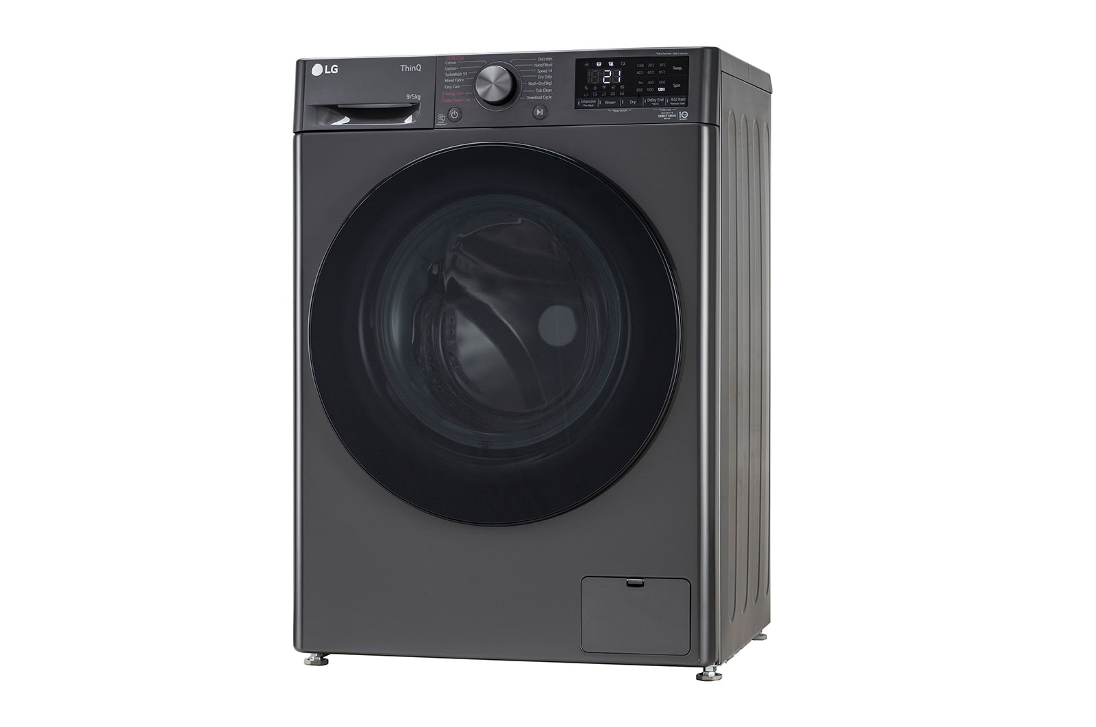 LG 9/5Kg Front Load Washer Dryer, AI Direct Drive™, Middle Black, FHD0905SWM