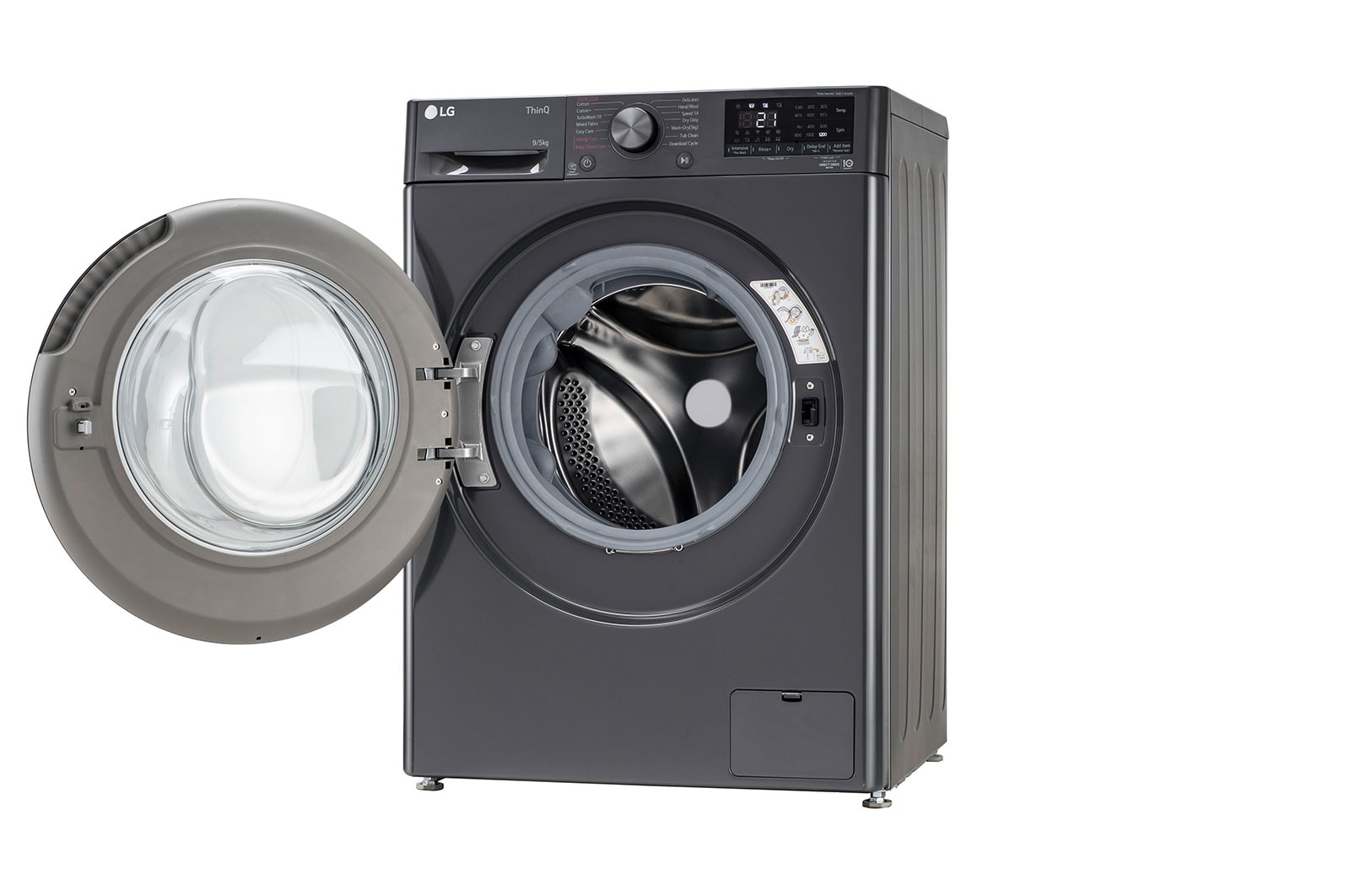 LG 9/5Kg Front Load Washer Dryer, AI Direct Drive™, Middle Black, FHD0905SWM