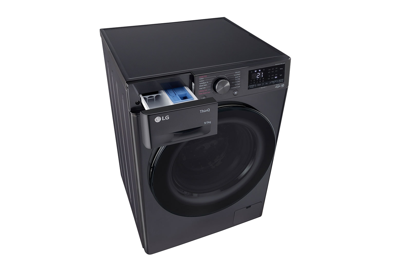 LG 9/5Kg Front Load Washer Dryer, AI Direct Drive™, Middle Black, FHD0905SWM