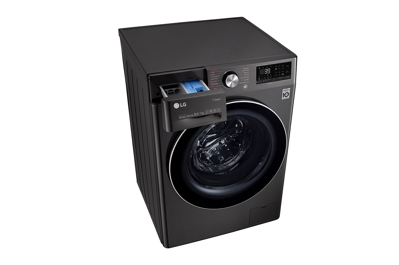 LG 10.5/7Kg Front Load Washer-Dryer, AI Direct Drive™, Black VCM, FHD1057STB