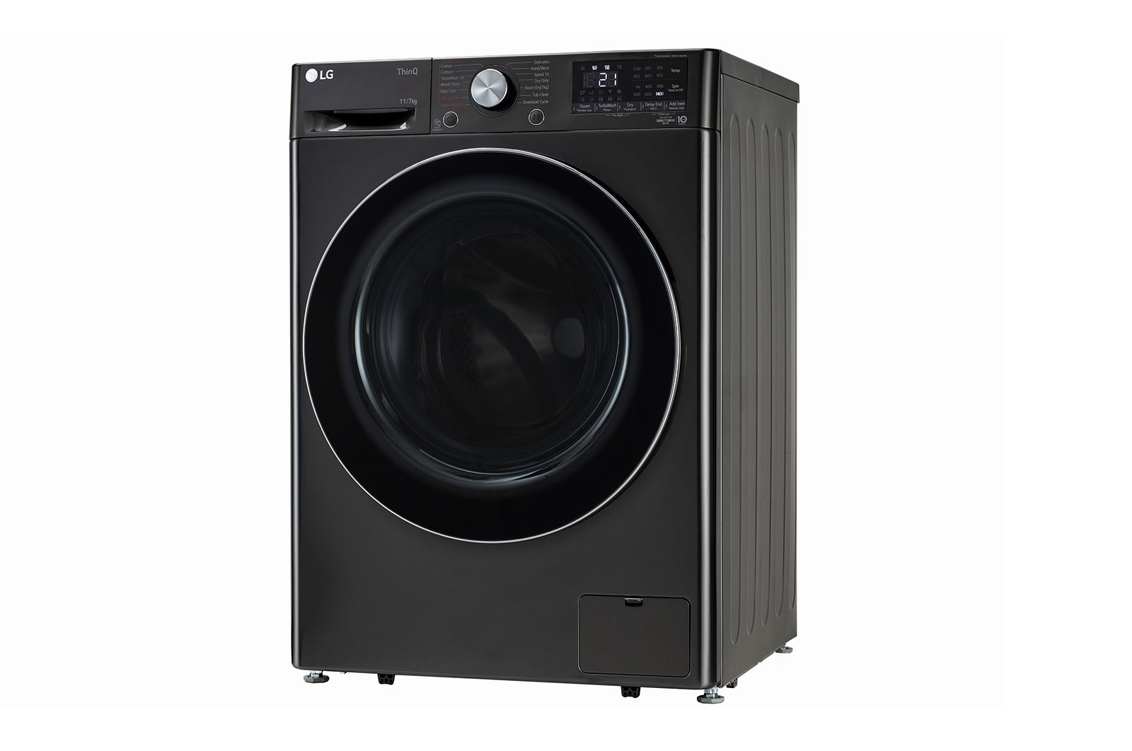 LG 11/7Kg Front Load Washer Dryer, AI Direct Drive™, Black VCM, FHD1107STB