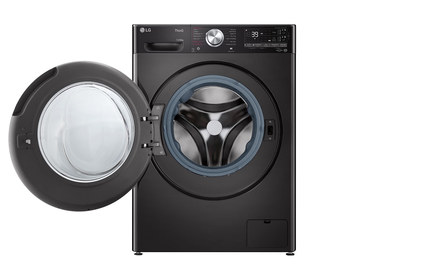 LG 13/08Kg Front Load Washer Dryer, AI Direct Drive™, ez-Dispense, Black VCM, FHD1308STB