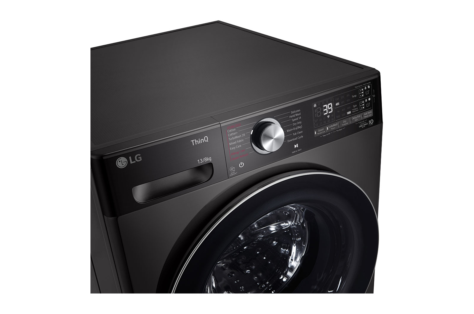 LG 13/08Kg Front Load Washer Dryer, AI Direct Drive™, ez-Dispense, Black VCM, FHD1308STB