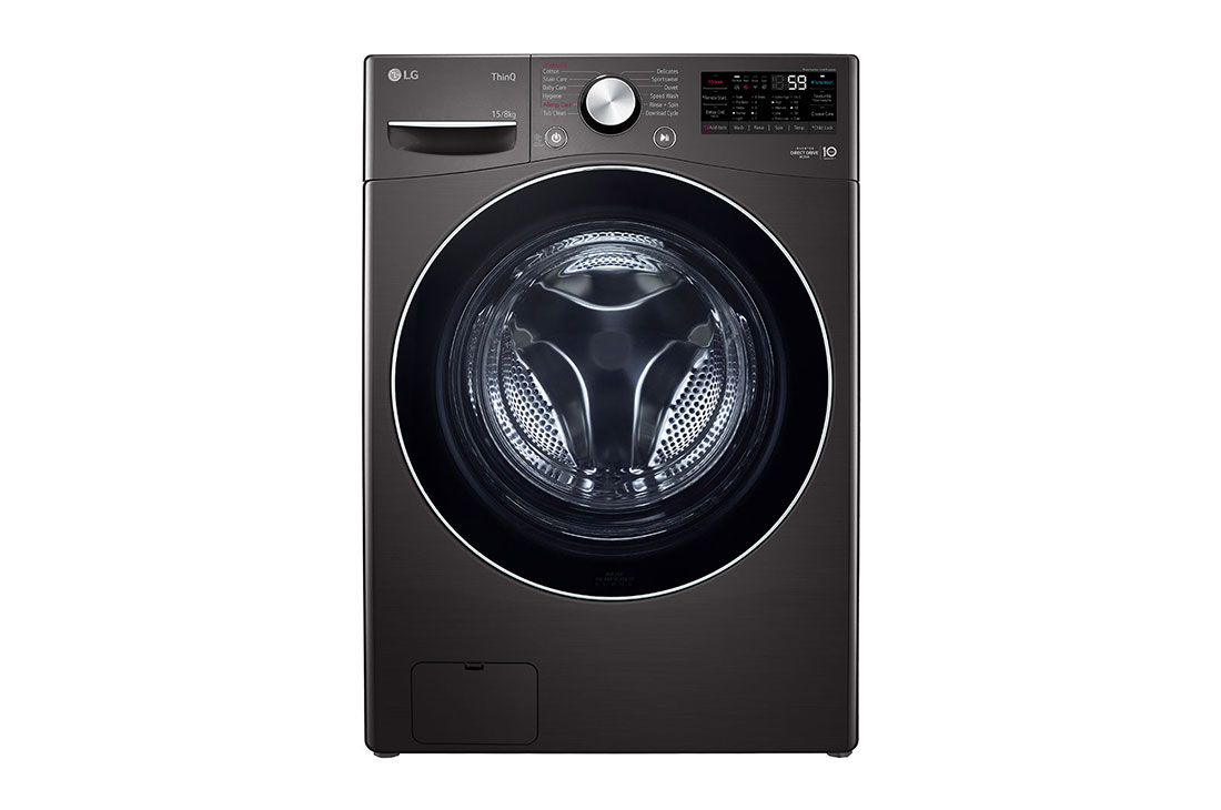 LG FHD1508STB washer dryer front view