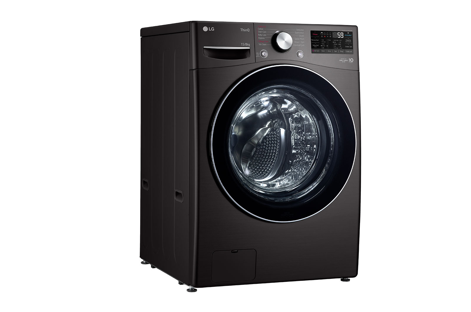 LG 15/8Kg Front Load Washer-Dryer, AI Direct Drive™, Black VCM, FHD1508STB