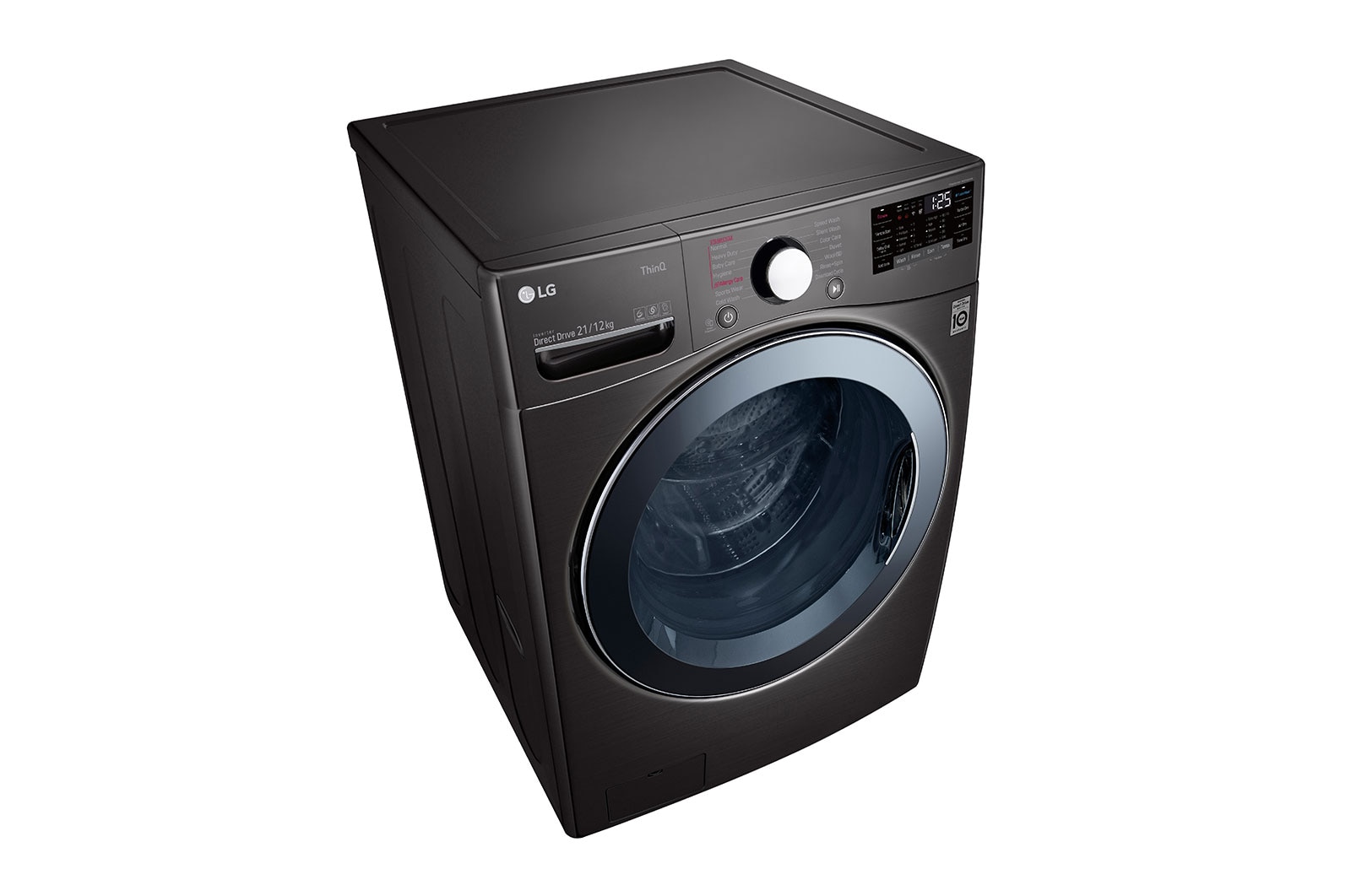 LG 21/12Kg Front Load Washer-Dryer, Inverter Direct Drive™, Black VCM, FHD2112STB