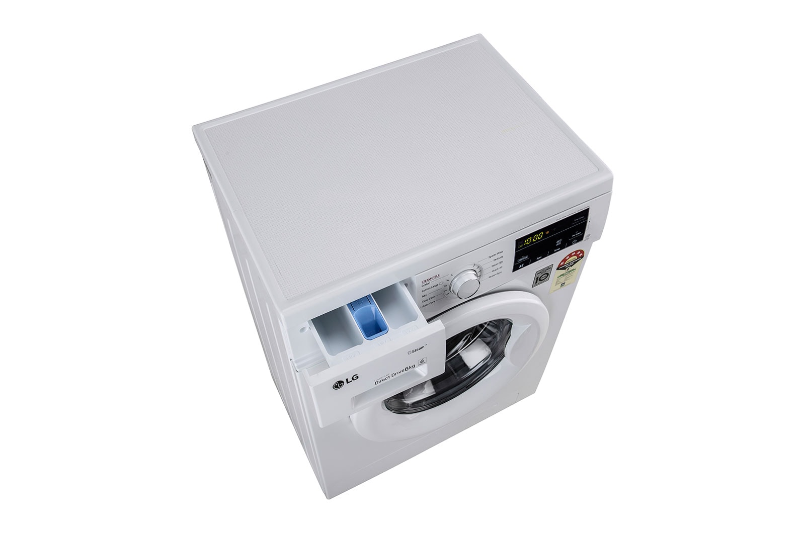 LG 6kg Front Load Washing Machine,  6 Motion Direct Drive, White, FHM1006SDW