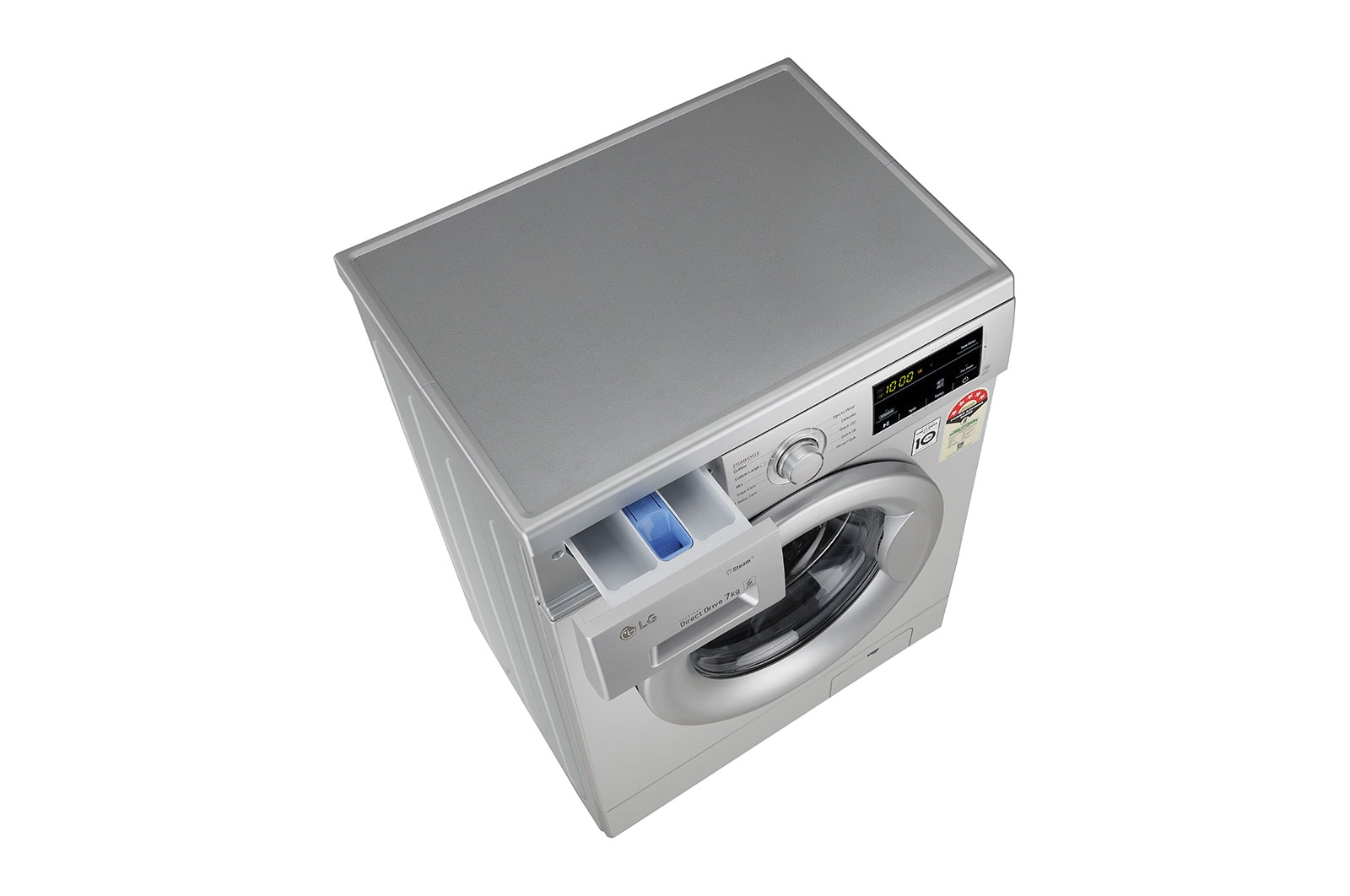 LG 7Kg Front Load Washing Machine, Inverter Direct Drive, Luxury Silver, FHM1207SDL