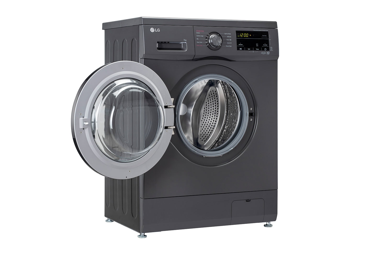 LG 7Kg Front Load Washing Machine, Inverter Direct Drive, Middle Black, FHM1207SDM