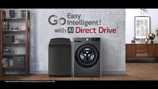 LG 7Kg Front Load Washing Machine, Inverter Direct Drive, White, play video, FHM1207SDWB, thumbnail 1