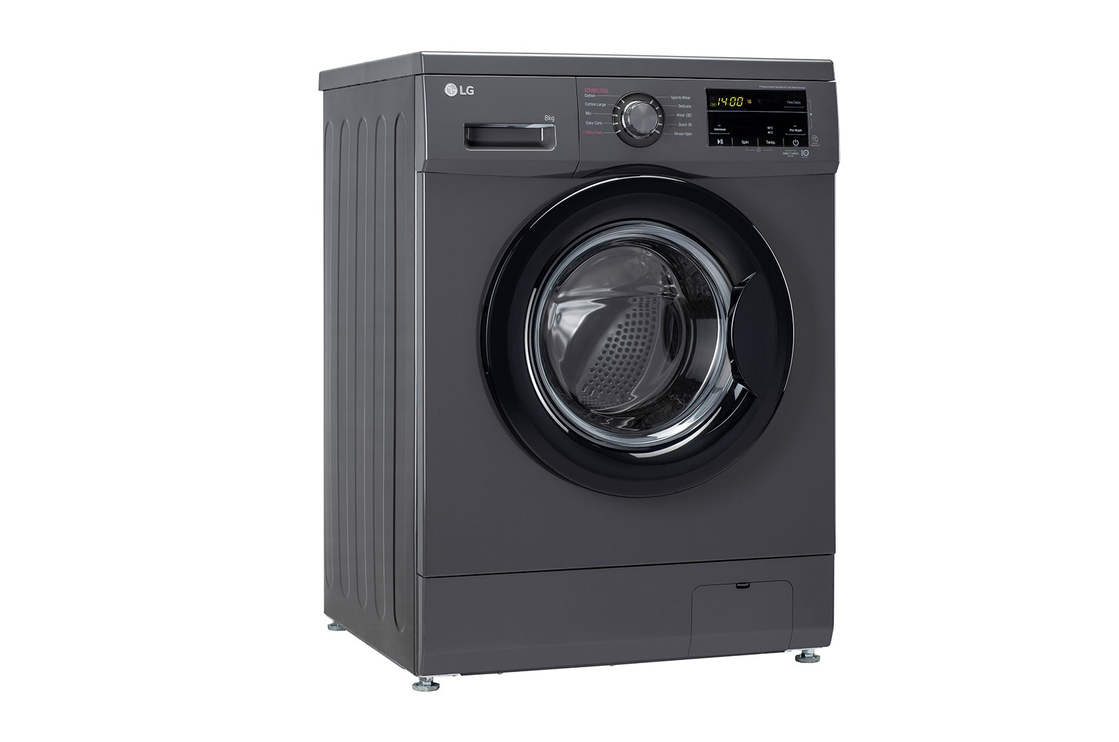 LG 8Kg Front Load Washing Machine, Inverter Direct Drive, Middle Black, FHM1408BDM