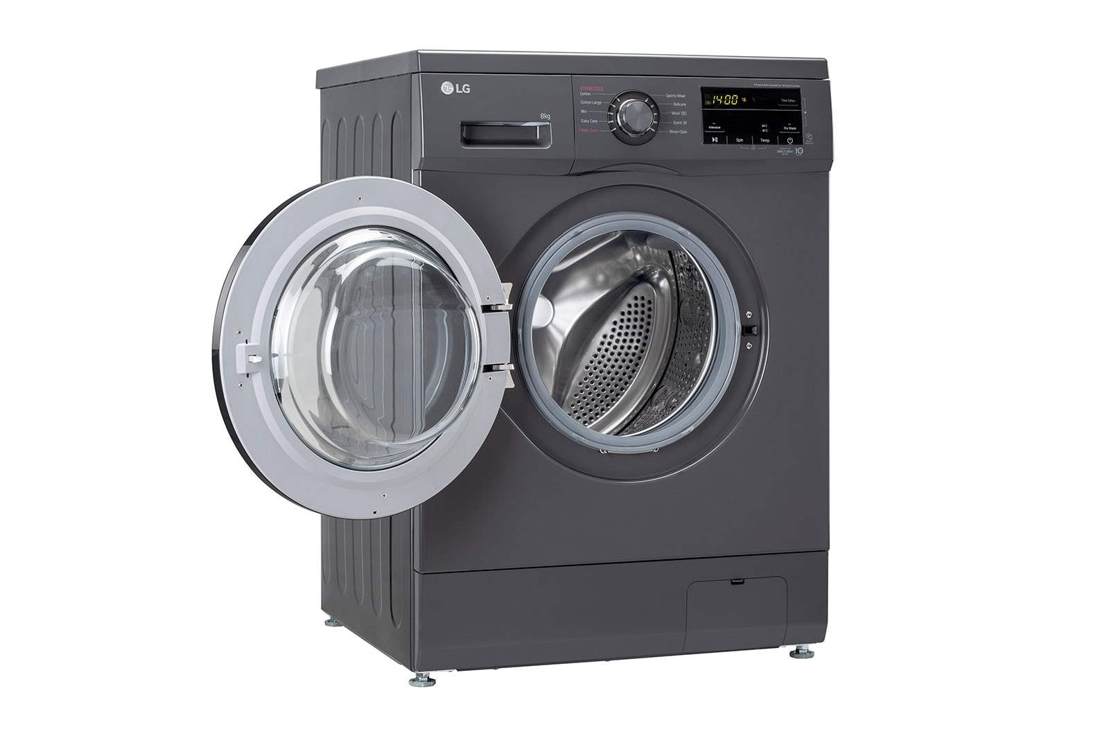 LG 8Kg Front Load Washing Machine, Inverter Direct Drive, Middle Black, FHM1408BDM