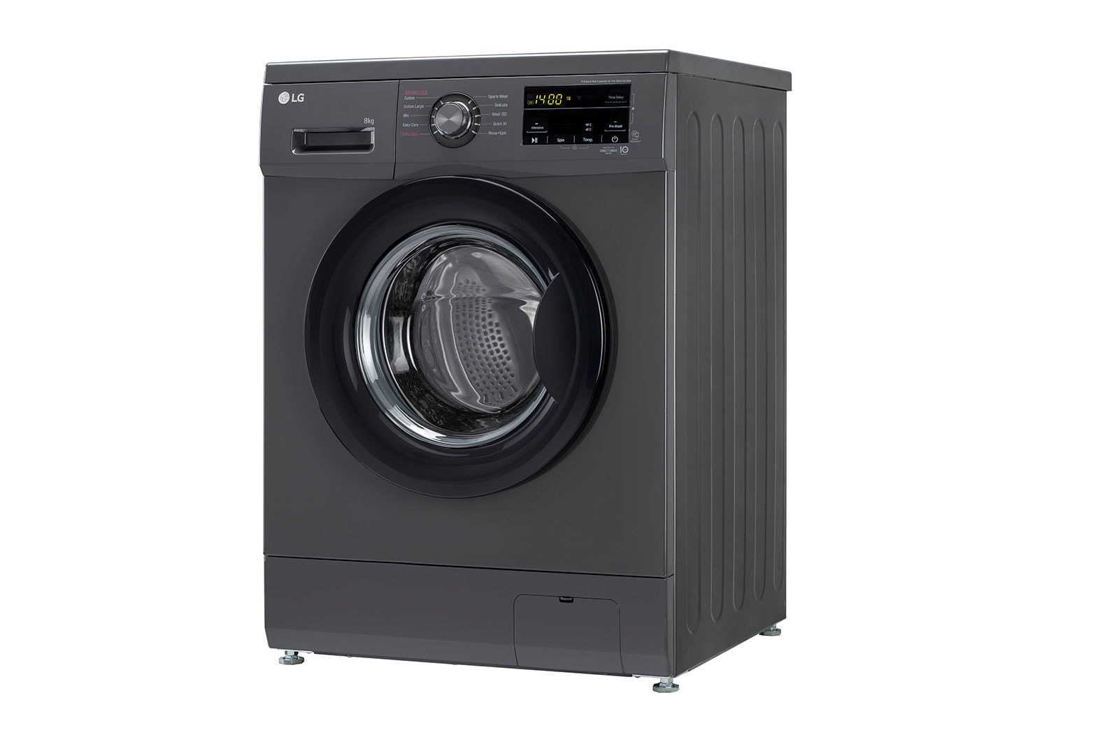 LG 8Kg Front Load Washing Machine, Inverter Direct Drive, Middle Black, FHM1408BDM