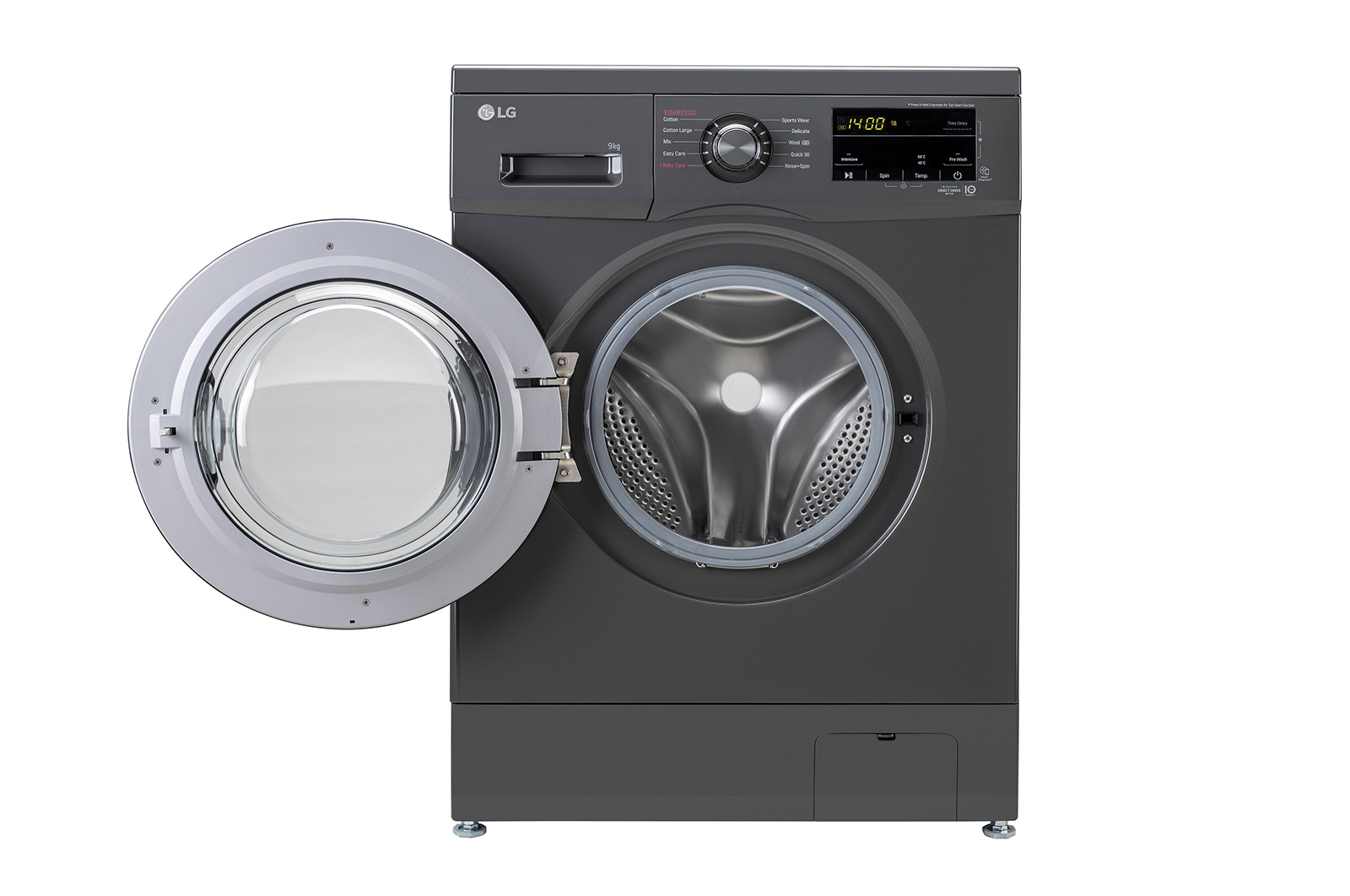 LG 9Kg Front Load Washing Machine, Inverter Direct Drive, Middle Black, FHM1409BDM