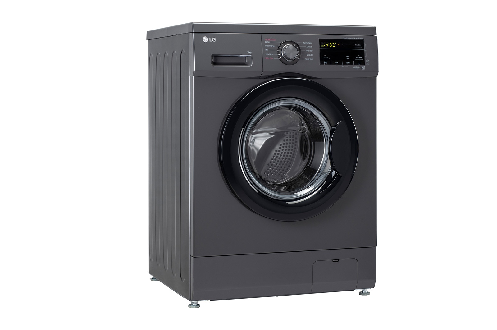 LG 9Kg Front Load Washing Machine, Inverter Direct Drive, Middle Black, FHM1409BDM