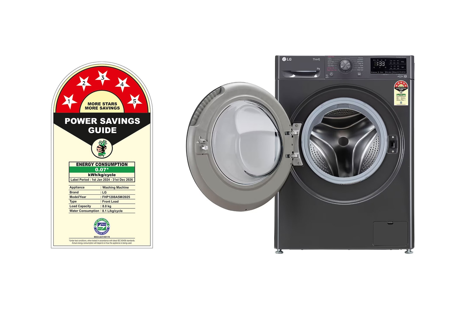 Front view with door open