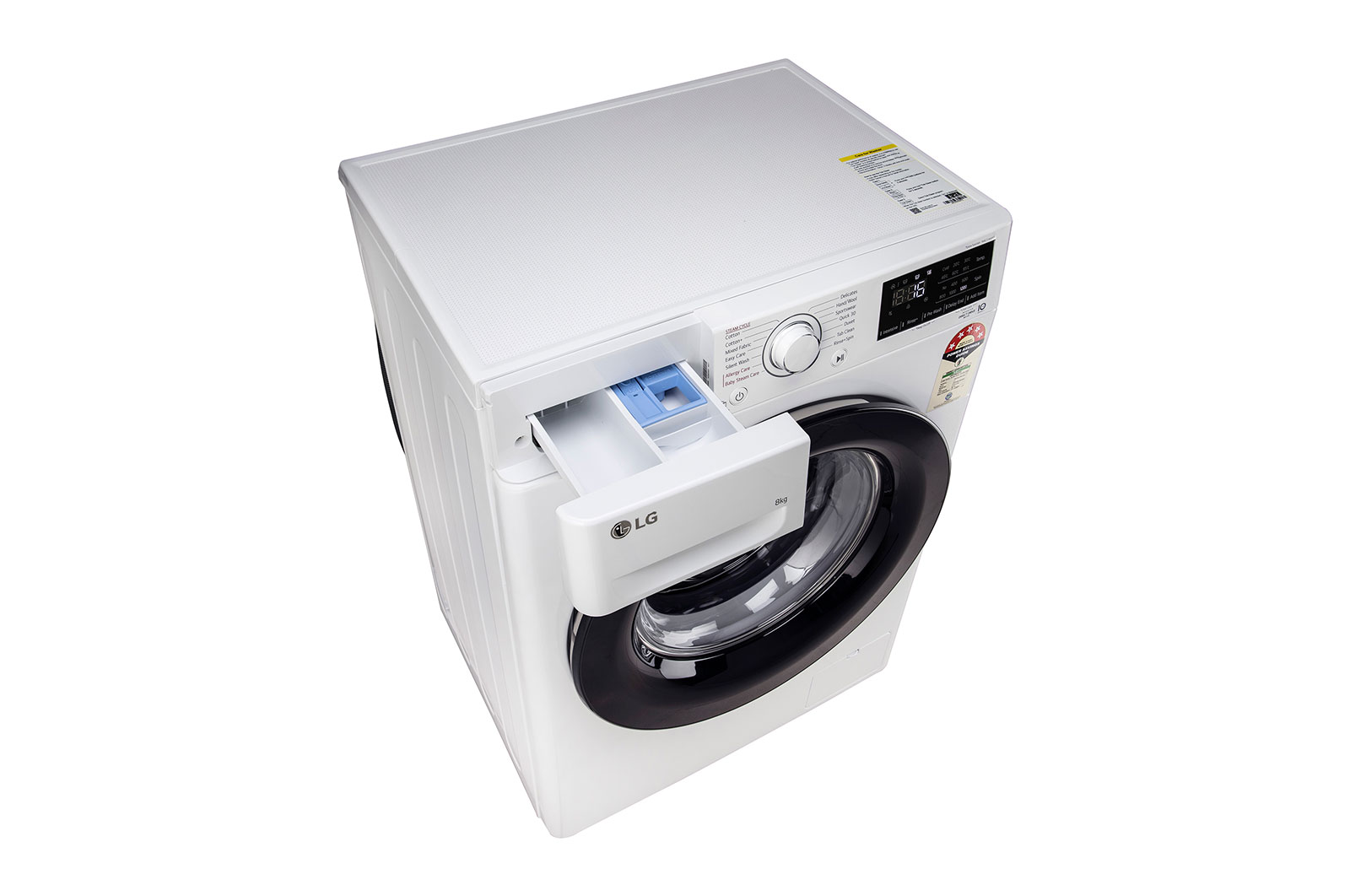 LG 8Kg Front Load Washing Machine, AI Direct Drive™, White, FHP1208Z3W