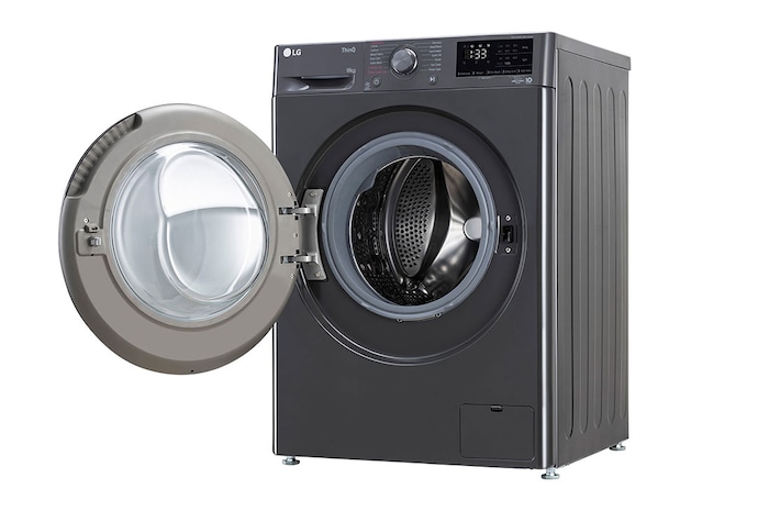 LG 8 kg Front Load Washing Machine with AI Direct Drive™, Steam Wash, Middle Black, 5 Star, FHP1208Z5M