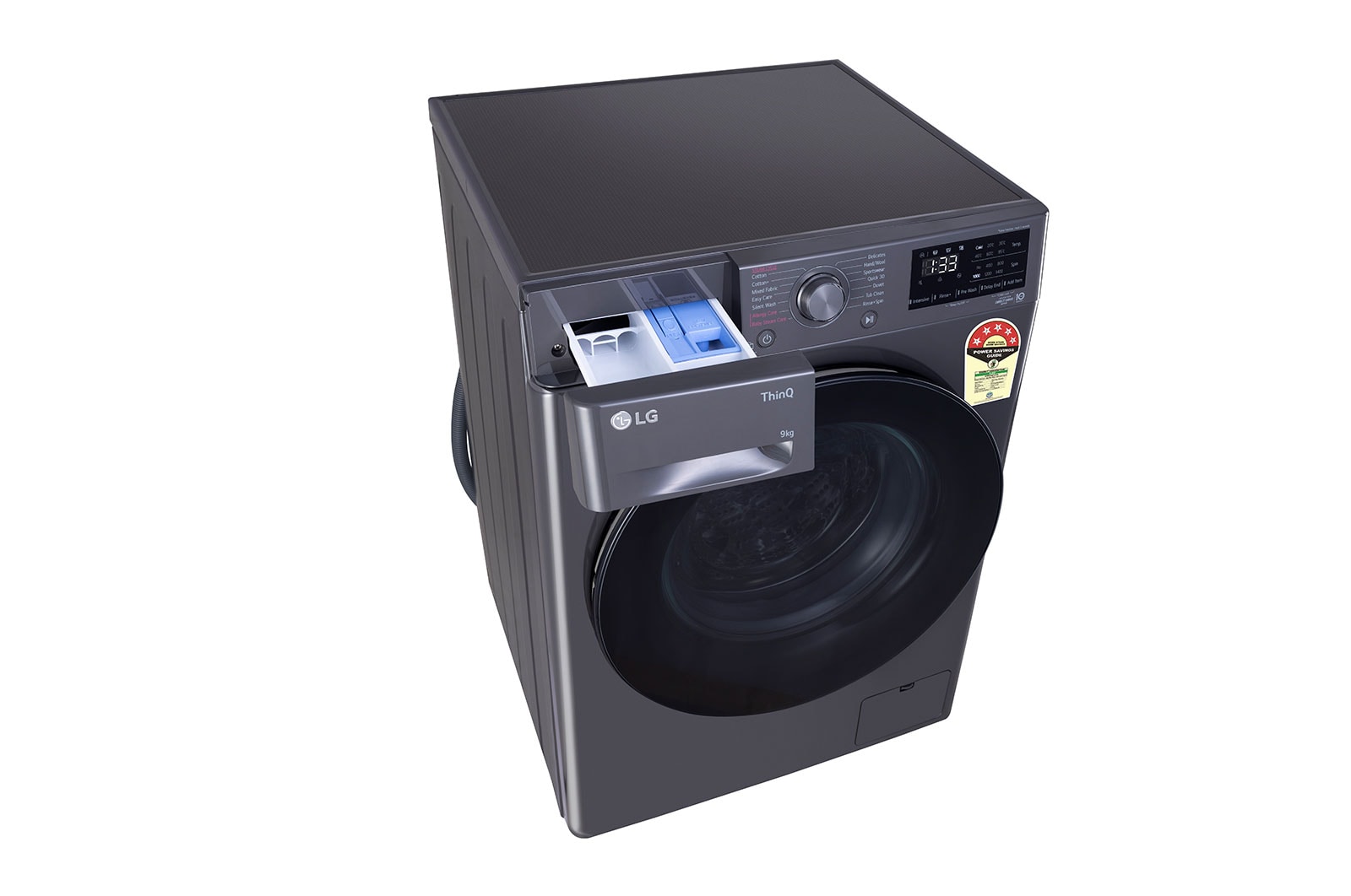 LG 9Kg Front Load Washing Machine, AI Direct Drive™, Middle Black, FHP1209Z5M