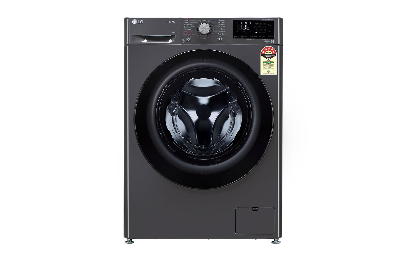 LG FHP1209Z5M front loading washing machine front view