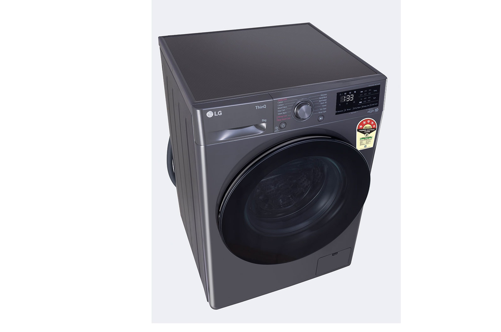 LG 9Kg Front Load Washing Machine, AI Direct Drive™, Middle Black, FHP1209Z5M