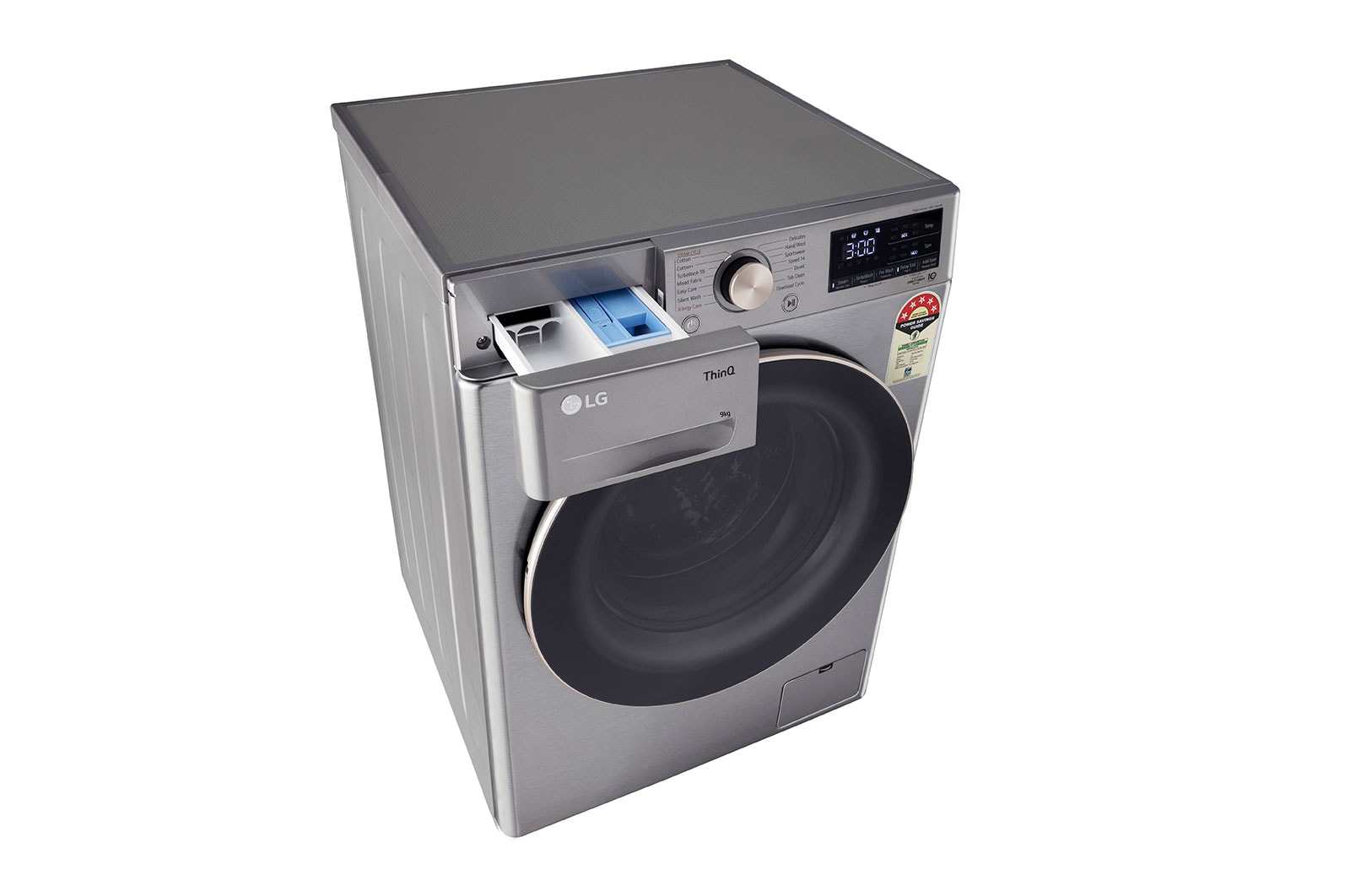 LG 9Kg Front Load Washing Machine, AI Direct Drive™, Platinum Silver, FHP1209Z7P