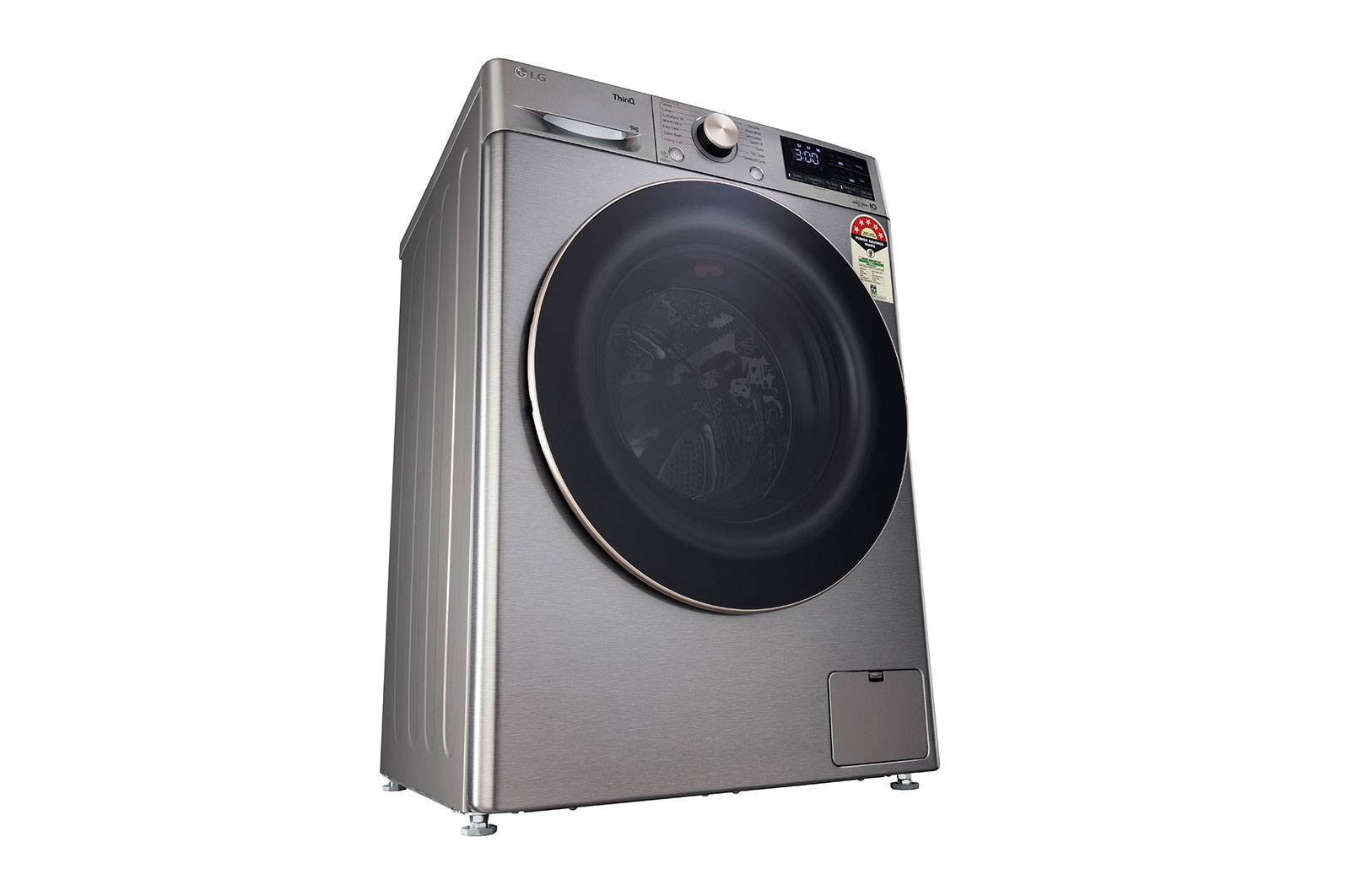 LG 9Kg Front Load Washing Machine, AI Direct Drive™, Platinum Silver, FHP1209Z7P