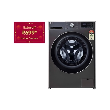 LG FHP1209Z9B front loading washing machine front view