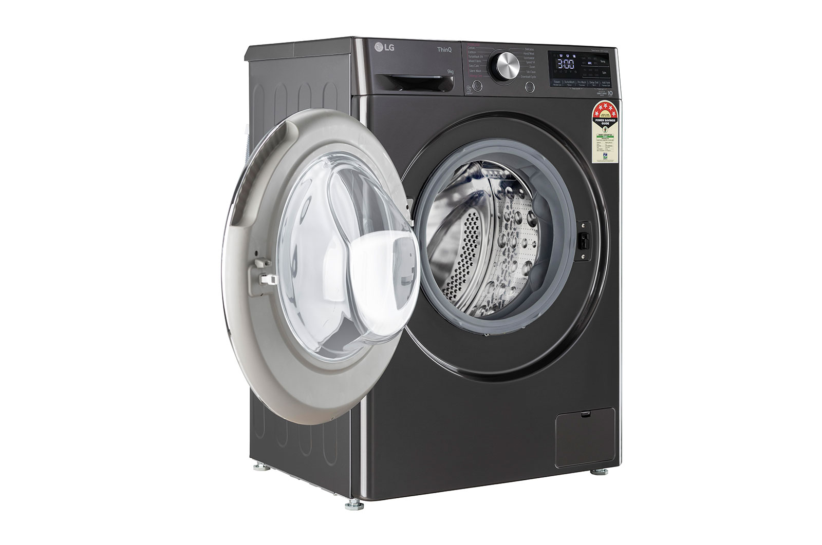 LG 9Kg Front Load Washing Machine, AI Direct Drive™, Black VCM, FHP1209Z9B