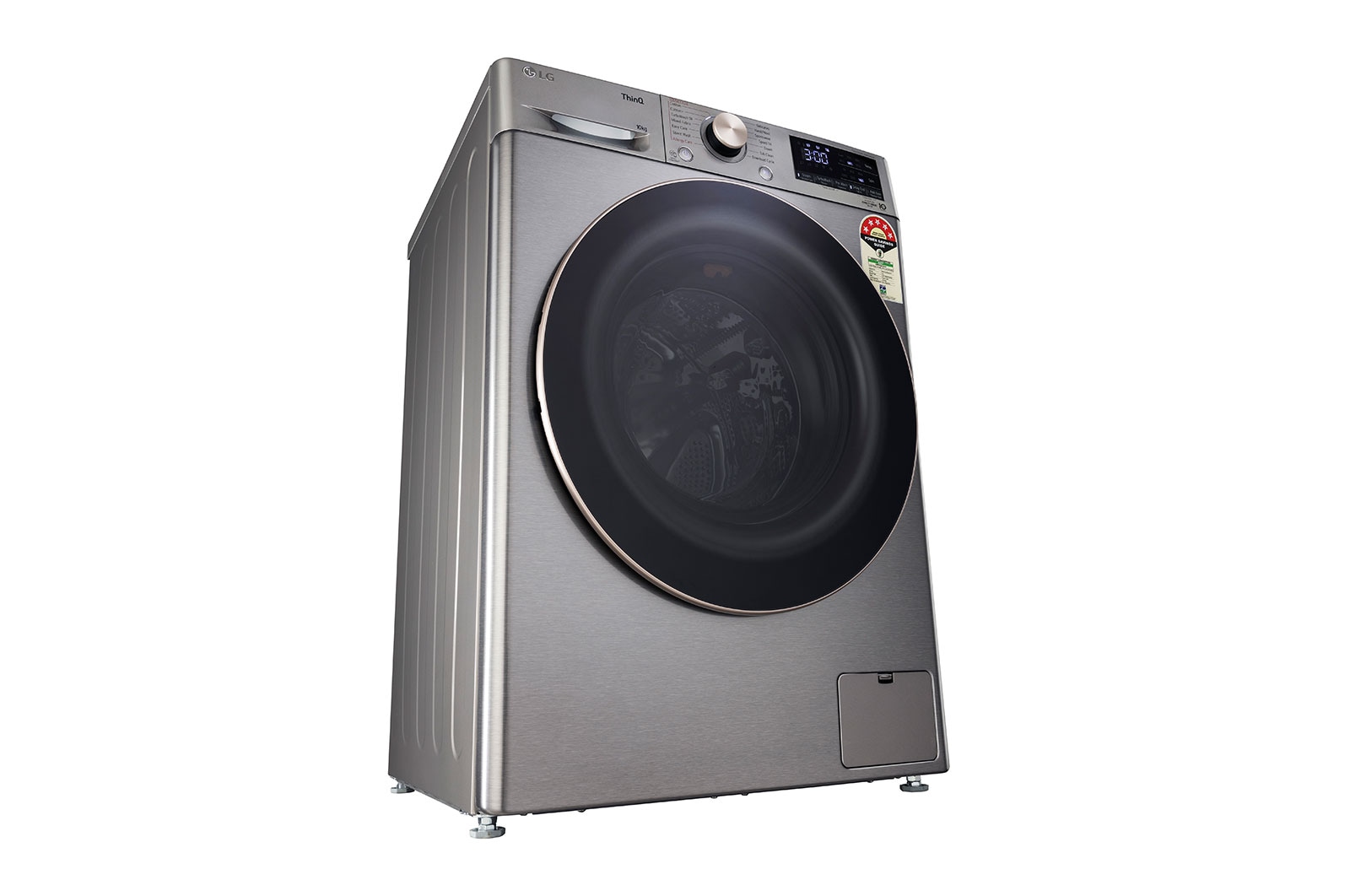 LG 10Kg Front Load Washing Machine, AI Direct Drive™, Platinum Silver, FHP1410Z7P