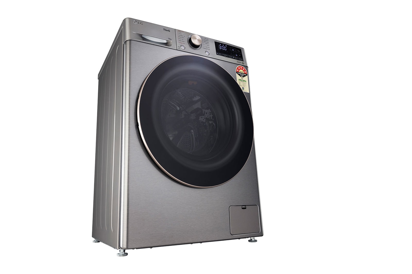 LG 11Kg Front Load Washing Machine, AI Direct Drive™, Platinum Silver, FHP1411Z9P