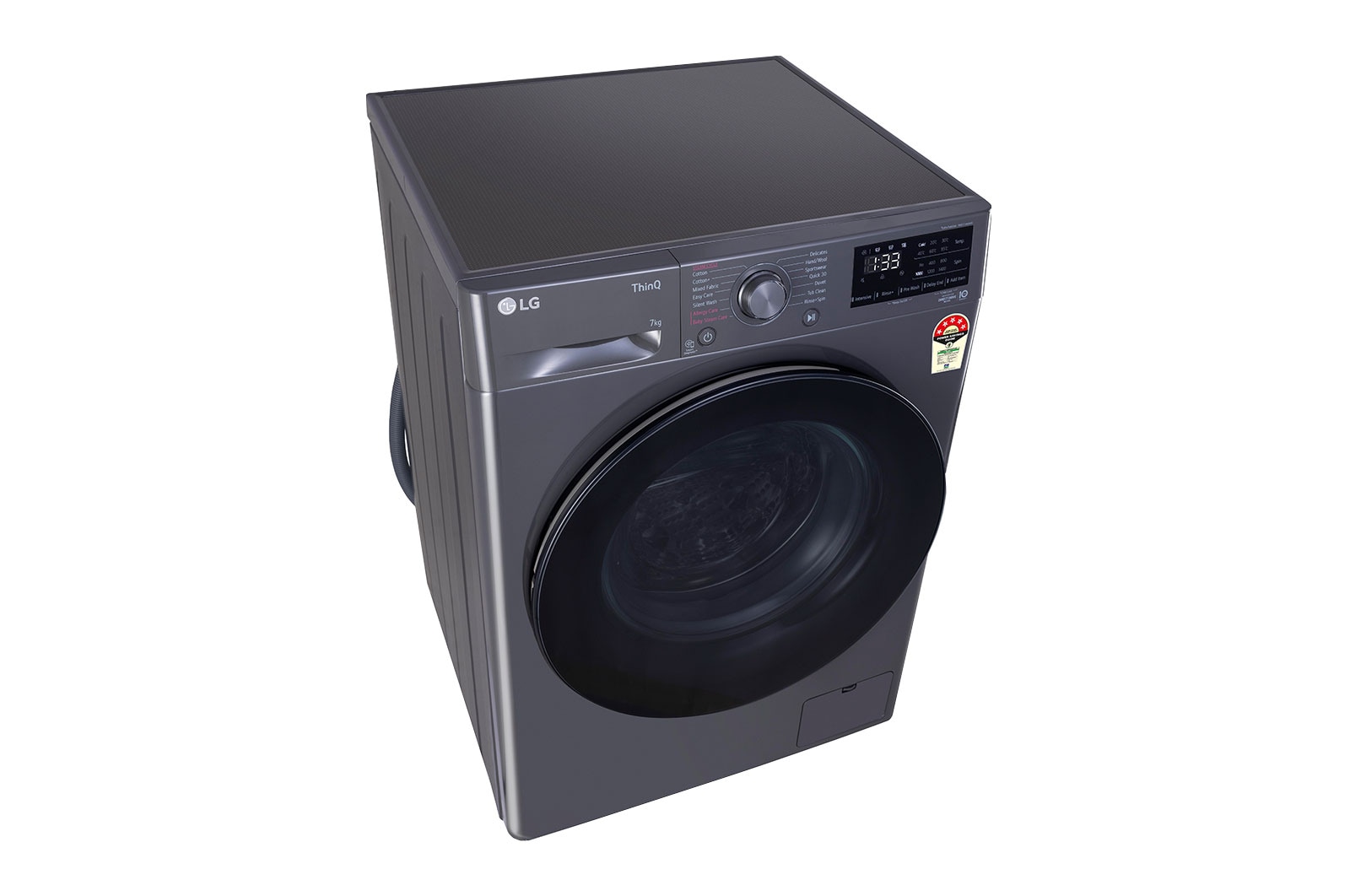 LG 7Kg Front Load Washing Machine, AI Direct Drive™, Middle Black, FHV1207Z4M