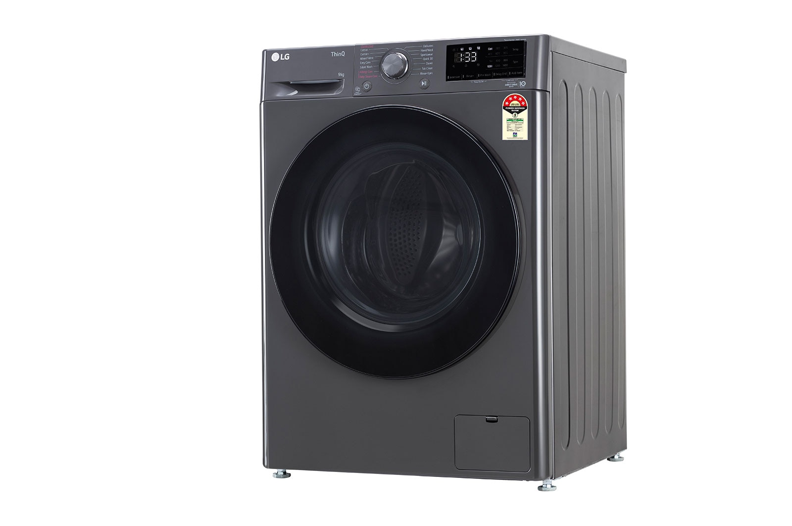 LG 9Kg Front Load Washing Machine, AI Direct Drive™, Middle Black, FHV1409Z4M